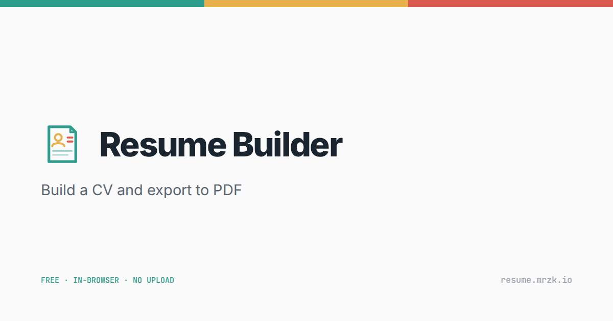 Resume Builder